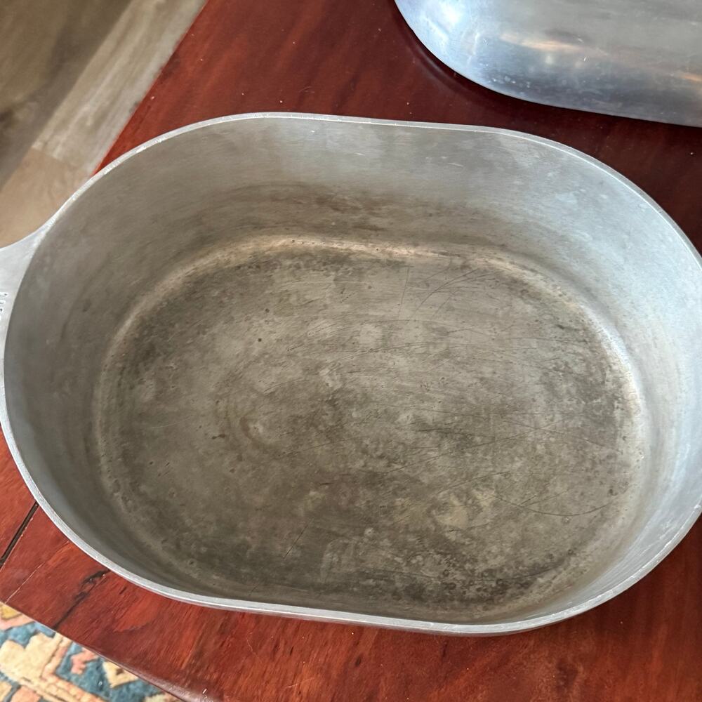 Vintage Magnalite GHC Large Dutch Oven Roaster Pan W/Trivet 19 9/16x18 5/8 in - Picture 7 of 14